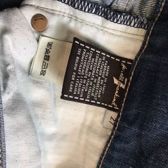 7 FOR ALL MANKIND Low Rise Straight Leg Jeans Size 27 - Picture 7 of 7